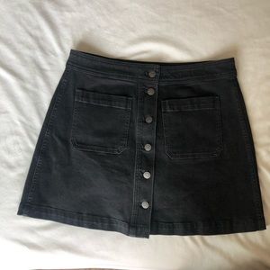 Madewell Black Denim Mini Skirt